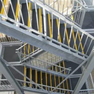 DHL Warehouse Fire Escape with SComp anti slip stair treads and flooring