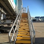 Birmingham Airport Steps with SComp anti slip stair treads