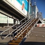 Birmingham Airport - Airplane Steps with SComp anti slip stair treads